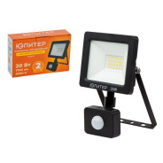 Прожектор светодиодный с датчиком движения 20 Вт, 6500K, 1700 лм, холодный белый свет  ...ЮПИТЕР JP1221-20