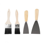 Набор малярного инструмента, 4пр.(р-р кисти: 38, 50 мм, р-р шпателя: 50,75мм)  ...Помощник P011K