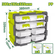 Система хранения 380х182х320мм   (6 контейнеров)DYLLU DTTB8346
