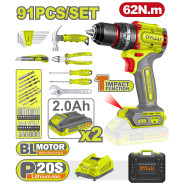 Дрель-шуруповерт ударная с набором инструмента   (91 предмет)...DYLLU DTDT4B91