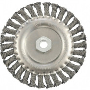 Щетка для УШМ, 150 мм, М14, Плоская, крученая проволока 0.58 мм  ...Matrix 74645