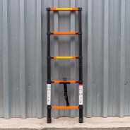 Лестница телескопическая алюминиевая односекционная (1.4м,5ступенек, max нагрузка 150кг)  ...ISMA ISMA-UP140