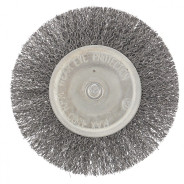 Щетка для дрели 100 мм, плоская со шпилькой, витая проволока 0.3 мм  ...Сибртех 744507