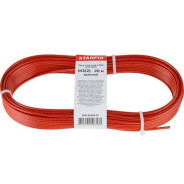 Трос стальной в ПВХ М3(2) DIN 3055 красный (моток 20 м)  STARFIX SMP-45469-20