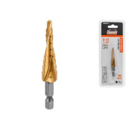 Сверло по металлу ступенчатое 4-12 мм HSS TIN (с коническим желобком, нитридтитановое покрытие)  ...GEPARD GP0304-12