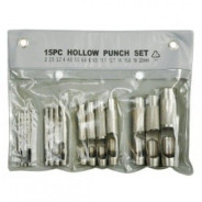 Пробойники для кожи 2.0-22mm (набор 15шт)  VOREL 76700