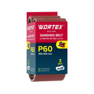 Шлифлента 100x914 мм P60 бесконечная 3 шт. для станка GM 1528  WORTEX 1325974