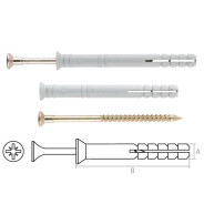 Дюбель-гвоздь 8х60 mm полипропилен потайная головка (6 шт)  ...STARFIX SMZ3-42914-6