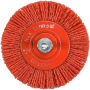 Щётка-крацовка торцевая  75мм со стержнем (нейлон)  YATO YT-47791