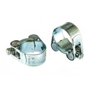 Хомуты металлические, силовые 26-28 мм, ширина 18 мм, шарнирные, W1, 2 шт.  ...Сибртех 47509