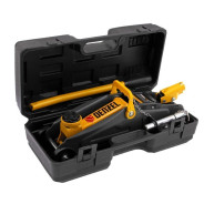 Домкрат гидравлический подкатной с фиксатором 2т (h min 130мм, h max 330мм) в кейсе  ...DENZEL 51154