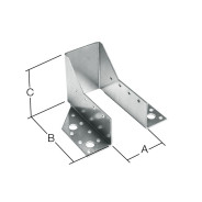 Опора бруса раскрытая 100х200x76 мм OBR R белый цинк,  STARFIX SMP-21198-1