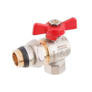 Кран шаровый угловой 3/4" внутренняя-внутренняя резьба Бабочка (со сгоном) PN40  ...AV Engineering AVE095034E