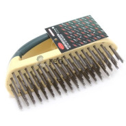 Щетка по металлу ручная в пластиковом корпусе с прорезиненной рукояткой (проволока из нержавеющей ст...Rock FORCE RF-340125228