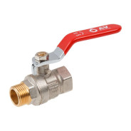 Кран шаровый 1/2" наружная-внутренняя резьба ручка PN40  ...AV Engineering AVE091012