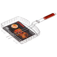 Решетка-гриль, 305x230 mm, нержавеющая сталь, деревянная ручка  ...PERFECTO LINEA 47-102115