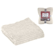 Покрывало флисовое 150x200 см., белое, серия Sleep mood  PERFECTO LINEA 60-150211