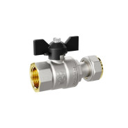 Кран шаровый с накидной гайкой 3/4" вн.-вн. бабочка,  LD LD.47.346.20