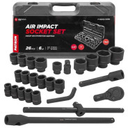 Набор инструментов ударных 26пр., 3/4", 1" 6гр. (17-50мм) PATRON ...Patron P-68262-5MPB