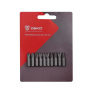 Набор профессиональных бит DEKO PH2 25мм сталь S2 (10 шт.)Deko 065-0767