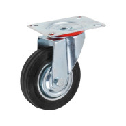 Опора колёсная d-100мм на площадке без фиксатора, резиновая  ...STARFIX SMF-63268-1