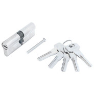 Евроцилиндр Стандарт  Z.F.80-5K (35х10х35) SN (перф.ключ, 5ключей)  ...УЗК 12224