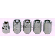 Набор секретных гаек на колесные диски M12x1.25RH 5 пр. (плоские)  ...Force 643305