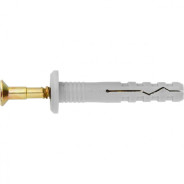 Дюбель-гвоздь полипропиленовый грибовидный бортик 6 х 40 мм, 200 шт.  ...Сибртех 42156