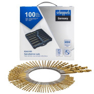 Сверла по металлу, набор 100пр. 1-10мм  Scheppach SCH-924U100