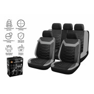 Чехлы на сиденья автомобиля универсальные, полиэстер, черно-серые  ...ARIZONE 40-155013
