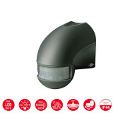 Датчик движения для включения света PIR 180 черный (IP44)  BRENNENSTUHL 1171900