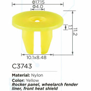 Клипса для крепления внутренней обшивки а/м Тойота пластиковая (100шт/уп.)  ...Forsage клипса C3743(Toyota)