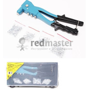 Заклепочник ручной с набором заклепок (L-260мм, заклепка -  2.4, 3.2, 4.0, 4.8), в пластиковом кейсе...Partner PA-01J0089