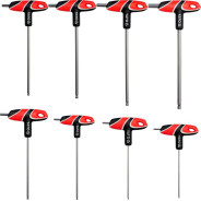 Ключи c T-образной ручкой с шариком HEX 2.5-10мм S2 (набор 8пр.)  ...YATO YT-05597