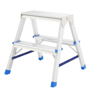 Стремянка двусторонняя 2 ступени, 0.43м, алюминиевая  Сибртех 97922