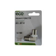 Соединение нар. резьба 1/4" L-образное (латунь)  ECO AB-L-MT14