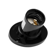 Патрон Е27 карболитовый потолочный, наклонный, черный  ЮПИТЕР JP7700-03