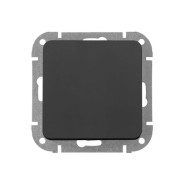 Выключатель 1 клав. перекрестный (cкрытый, 10А) карбон, Astrum,  (промежуточный)  ...BYLECTRICA С6/2 10-3562 карбон