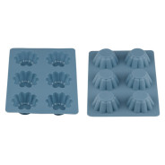 Форма для выпечки, силиконовая, прямоуг. на 6 кексов, 25.5 х 18 х 3 см, BLUESTONE  ...PERFECTO LINEA 20-107228