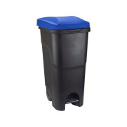 Контейнер для мусора 85л с педалью (синяя крышка)  IDEA М2399