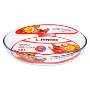 Форма из жаропрочного стекла, 4.0 л, овальная, 393х276х65 mm  PERFECTO LINEA 12-400010