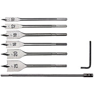 Набор сверл перовых по дереву, 10-12-16-18-20-25 мм, 6 шт., удлинитель 300 мм  ...Matrix 70406