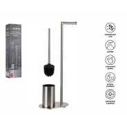 Ершик с держателем для туалетной бумаги, нержавеющая сталь  ...PERFECTO LINEA 22-221457