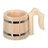 Кружка бондарная 0,5 л, «С лёгким паром», липа  БАННЫЕ ШТУЧКИ 31094