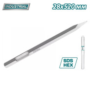 Зубило пиковое SDS-hex 28х520мм  TOTAL TAC15342811