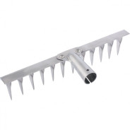 Грабли, нержавеющая сталь, 290 мм, 12 витых зубьев, без черенка  ...Сибртех 61753