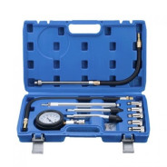 Манометр для измерения компрессии бензинового двигателя 0-20 bar с переходниками, набор 11пр.  ...H-D HD-73021