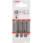 Насадка с  шестигран. хв. PH1 49mm 3шт   BOSCH 2607001526