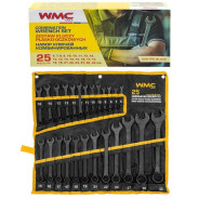 Набор ключей комбинированных 25пр.  WMC TOOLS WMC-5261PD BLACK
