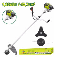 Триммер бензиновый,42,7куб. см,1.25Kw (2HP),2Т,8000 об/мин,шпуля-2.4ммx4м,  ...DYLLU DTGM1543